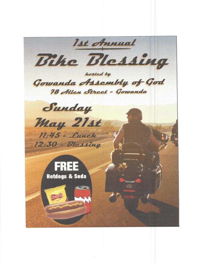 Rediscover Gowanda Bike blessing