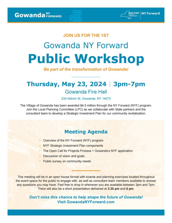 Village of Gowanda, NY "Bridging Two Counties" Est. 1848. A